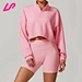 cropped zipped hoodie